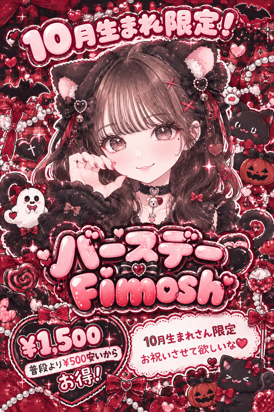 10月生まれさん限定！バースデーfimosh！